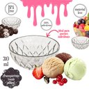 Ver imagem 2 de Tigela de Plástico para Sobremesa 310ml Cristal Glamour Incolor com 6 Unidades Plasutil Ref.15009