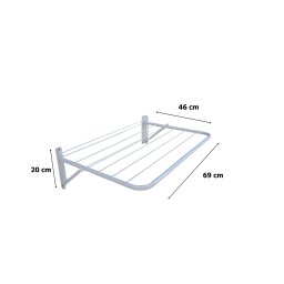 Varal De Parede Dobrável Em Aço Carbono 69 Cm - 3