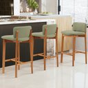 Ver imagem 2 de Kit 06 Banquetas Alta para Cozinha Sala de Jantar Bar Dara L02 Bouclê Oliva - Lyam Decor