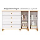 Ver imagem 2 de Cômoda Infantil Alfajor 1 Porta e 4 Gavetas Branco Acetinado/Nature - Permóbili Baby