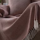 Ver imagem 2 de Manta Decorativa para Sofá Boho Hebrom Terra Cota Fastlar Manta 100% Algodão 140x150cm