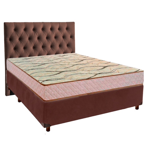 Kit Cabeceira + Cama Box + Colchão Casal D33 Maxsono Paropas