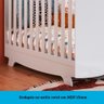 Quarto Bebê Completo Com Berço 3 em 1 Guarda Roupa e Cômoda Peroba MDF Branco - 10