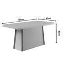 Ver imagem 2 de Conjunto Sala de Jantar Tilia C/ Tampo Madeirado C/ Vidro Canto Curvo 120x80cm e 4 Cadeiras Dafne