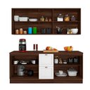 Ver imagem 2 de Cozinha Completa Unna 9 Portas 2 Gavetas Nogueira E Branco