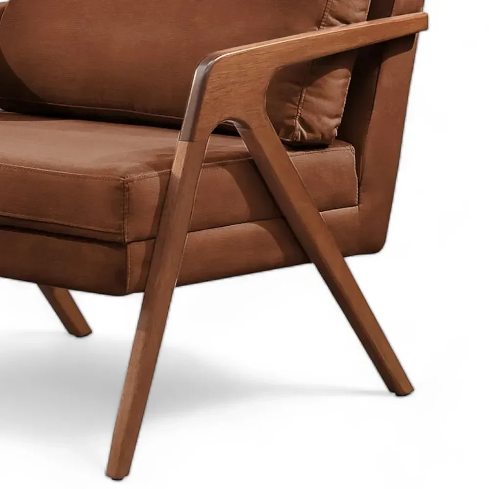 Ver imagem 3 de Poltrona Mona Premium Corino:corino Caramelo