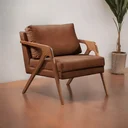 Ver imagem 2 de Poltrona Mona Premium Corino:corino Caramelo