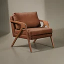 Ver imagem 6 de Poltrona Mona Premium Corino:corino Caramelo