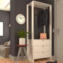 Ver imagem 2 de Closet Modulado 3 Gavetas 200x80 Cm Ey102 Branco Novam