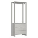 Ver imagem 1 de Closet Modulado 3 Gavetas 200x80 Cm Ey102 Branco Novam