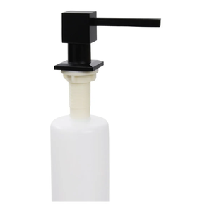 Dispenser Detergente Preto Quadrado Inox Embutir Demima Deimima De Embutir
