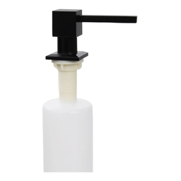 Dispenser Detergente Preto Quadrado Inox Embutir Demima Deimima de Embutir - 1