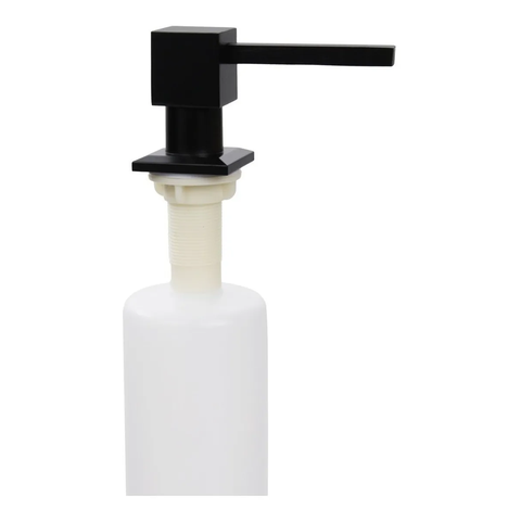 Dispenser Detergente Preto Quadrado Inox Embutir Demima Deimima de Embutir