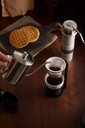 Ver imagem 3 de Mini Coador de Café Individual Prata Pressca. Suporte em Aço Resistente. Refil de Algodão. 15cm de a