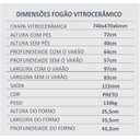 Ver imagem 2 de Fogão A Lenha Nº 02 Direito Ferro Fundido Chapa Vitrocerâmica Preto 3E