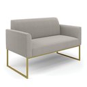 Ver imagem 1 de Sofá 2 Lugares Namoradeira Industrial Dourado Marisa Bouclê D03 - D’Rossi