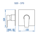 Ver imagem 2 de Acabamento para Base Monocomando Fani Bold Champagne 520 Ch370