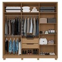 Ver imagem 2 de Guarda Roupa Casal New Paranoá com 6 Portas e 2 Gavetas Móveis Rimo Carvalho/off White