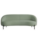 Ver imagem 3 de Sofá Curvo Porto 03 Lugares 180cm Pés Preto Bouclé Verde Claro - Nexta Casa