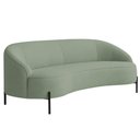 Ver imagem 2 de Sofá Curvo Porto 03 Lugares 180cm Pés Preto Bouclé Verde Claro - Nexta Casa