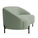 Ver imagem 4 de Sofá Curvo Porto 03 Lugares 180cm Pés Preto Bouclé Verde Claro - Nexta Casa