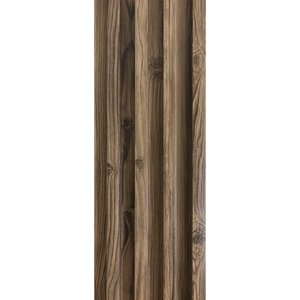 Kit 20 Unidades Painel Ripado de Madeira Pvc Teca Envelhecida Prime para Decoração Moderna 2,9mx16cm
