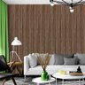 Kit 20 Unidades Painel Ripado de Madeira Pvc Teca Envelhecida Prime para Decoração Moderna 2,9mx16cm - 4