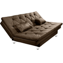 Ver imagem 2 de Sofá Cama 3 Lugares Multiuso Sued Premium:marrom