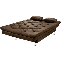 Sofá Cama 3 Lugares Multiuso Sued Premium:marrom - 3