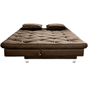 Ver imagem 4 de Sofá Cama 3 Lugares Multiuso Sued Premium:marrom