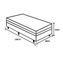 Ver imagem 4 de Cama Box Baú Solteiro Colchão Alana Espuma D20 Acolchões + Box Suede 55x88x188 Cor:Marrom