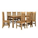 Ver imagem 2 de Conjunto com Mesa de Jantar 180cm Retangular e 8 Cadeiras 100% Madeira Maciça Essen Espresso Móveis Marrom/Nogueira