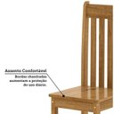 Ver mais imagens de Conjunto com Mesa de Jantar 180cm Retangular e 8 Cadeiras 100% Madeira Maciça Essen Espresso Móveis Marrom/Nogueira