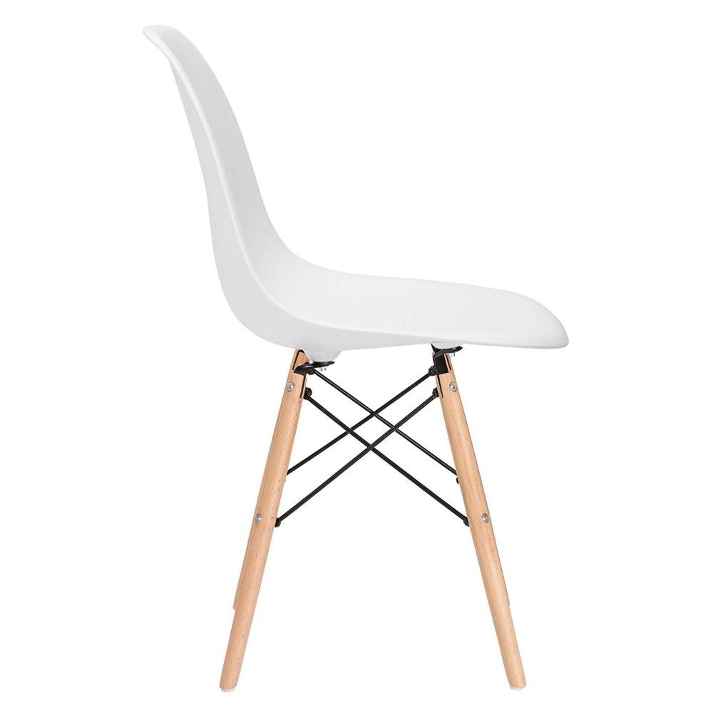 KIT - Mesa retangular Eames 60 x 120 cm branco + 4 cadeiras Eiffel DSW Branco - 7