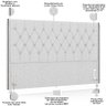 Cabeceira Cama Box Casal 140cm Estofada Frizza P05 Linho Cinza Claro - Lyam Decor - 4