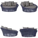 Ver imagem 5 de Chaise Hungria Alumínio Pintura Marrom Corda Náutica E11 Trama Original