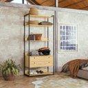 Ver imagem 2 de Guarda Roupa Closet Industrial Solteiro 2 Gavetas - Pinus