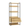 Guarda Roupa Closet Industrial Solteiro 2 Gavetas - Pinus - 3