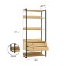 Guarda Roupa Closet Industrial Solteiro 2 Gavetas - Pinus - 4
