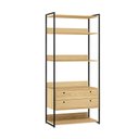 Ver imagem 1 de Guarda Roupa Closet Industrial Solteiro 2 Gavetas - Pinus