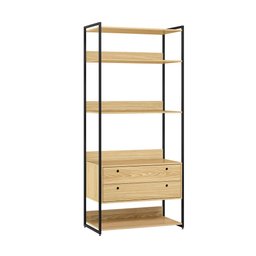 Guarda Roupa Closet Industrial Solteiro 2 Gavetas - Pinus - 1