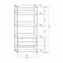 Ver imagem 5 de Guarda Roupa Closet Industrial Solteiro 2 Gavetas - Pinus