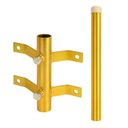 Ver imagem 1 de Kit Tubo 2 Metros + Suporte Cavalete de Parede para Antena - 3/4" Galvanizado - Nv076m Nv142