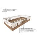 Ver imagem 5 de Cama Infantil Montessoriana Solteiro Sol Marrom/Carvalho Mel/Branco