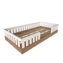 Ver imagem 3 de Cama Infantil Montessoriana Solteiro Sol Marrom/Carvalho Mel/Branco
