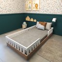 Ver imagem 1 de Cama Infantil Montessoriana Solteiro Sol Marrom/Carvalho Mel/Branco