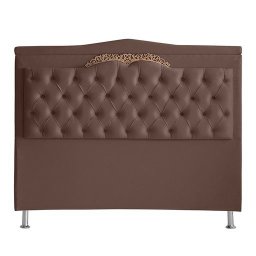Kit Cabeceira de Cama Box e Calçadeira Baú Madri Queen 160 Cm Suede Rosê Eli Móveis e Decoração - 5