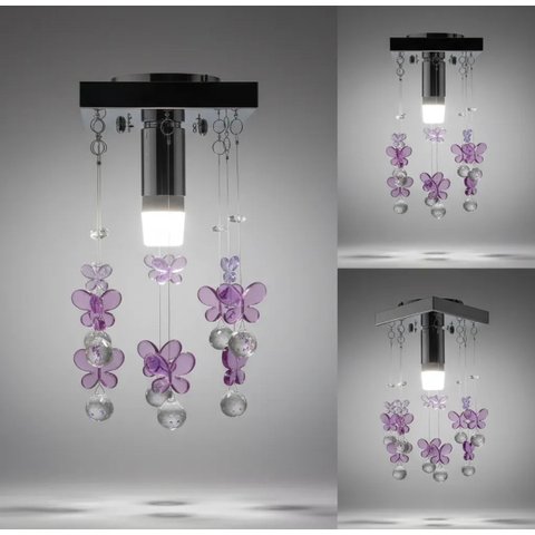 Lustre Acrílico Cristal para Quarto de Criança Bebe 25 Cm de Altura - Transparente