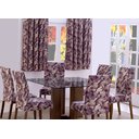 Ver imagem 1 de Capas De Cadeira 04 Lugares Floral Vinho