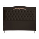 Ver imagem 1 de Cabeceira de Cama Box Helena Queen 160 Cm Capitonê Retro Botão Encapados Suede Marrom Eli Móveis